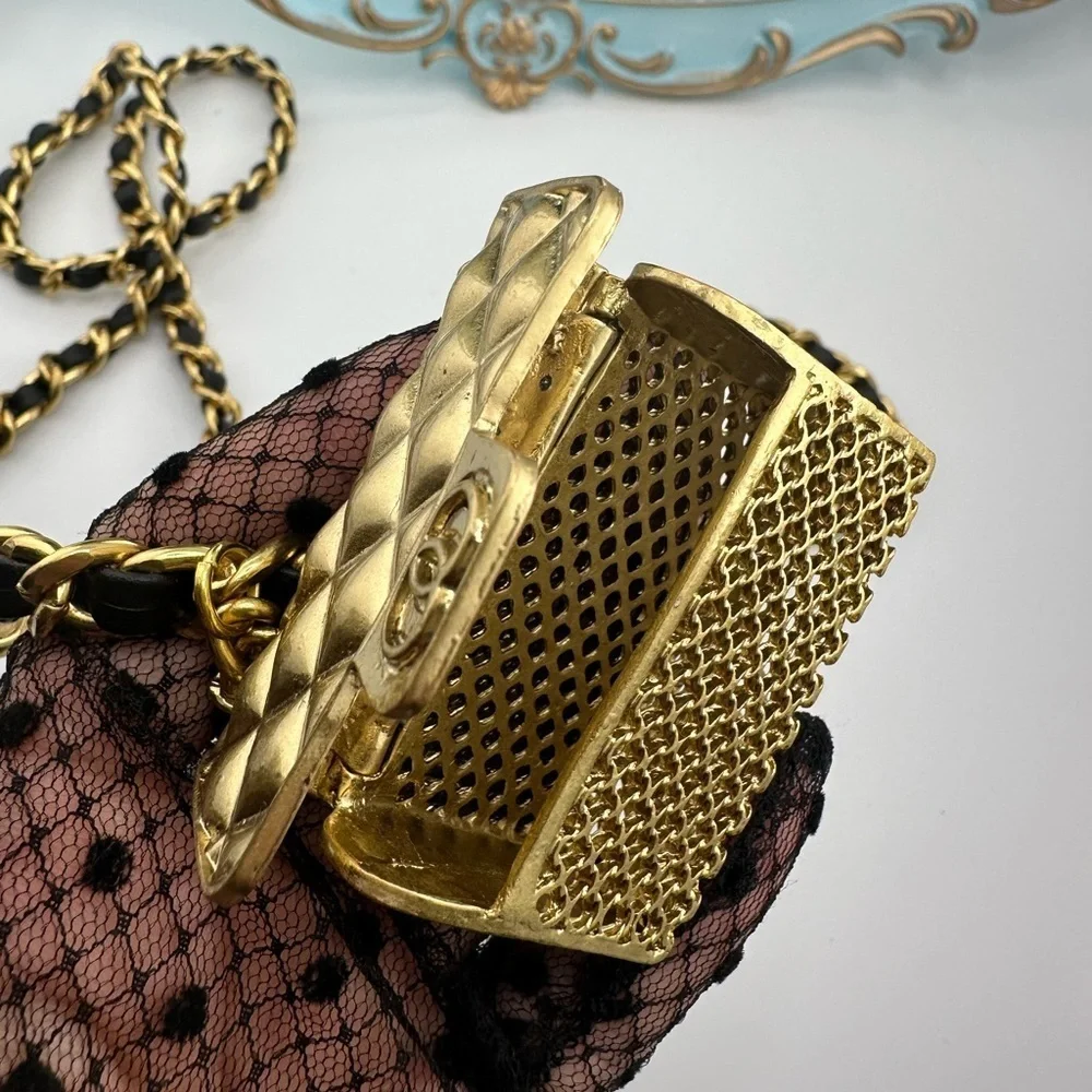Anthropologie Mini Double Chain Charm Belt/Bag - Picture 13 of 16